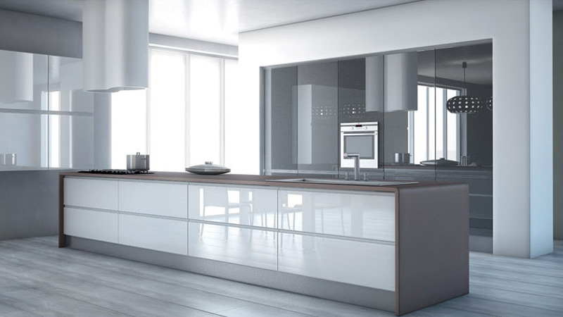 کابینت هایگلاس طرح کلاسیک